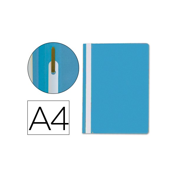 Carpeta dossier fastener plastico q-connect din a4 azul. Carpeta dossier fastener plastico q-connect din a4 azul.