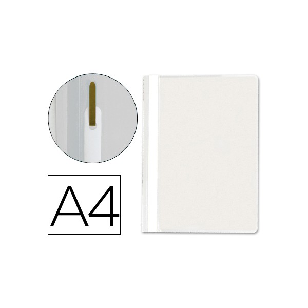 Carpeta dossier fastener plastico q-connect din a4 blanco. Carpeta dossier fastener plastico q-connect din a4 blanco.