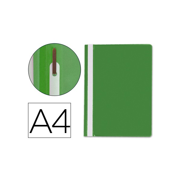 Carpeta dossier fastener plastico q-connect din a4 verde. Carpeta dossier fastener plastico q-connect din a4 verde.