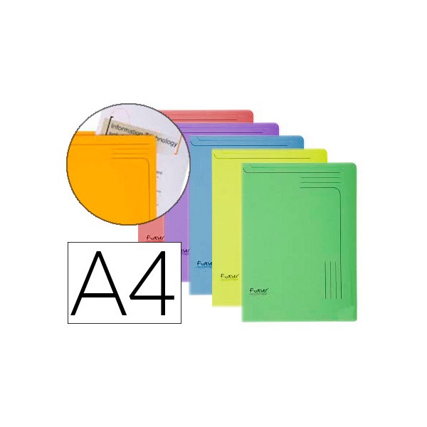 Carpeta dossier uñero cartulina exacompta din a4 290 gr paquete de 5 unidades colores surtidos. Carpeta dossier uñero cartulina exacompta din a4 290 gr paquete de 5 unidades colores surtidos.
