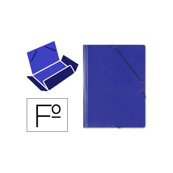 Carpeta gomas solapas carton saro tamaño folio azul. Carpeta gomas solapas carton saro tamaño folio azul.