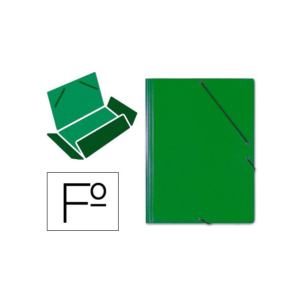 Carpeta gomas solapas carton saro tamaño folio verde. Carpeta gomas solapas carton saro tamaño folio verde.