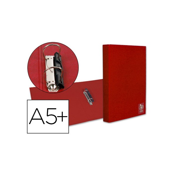Carpeta liderpapel 2 anillas 25 mm plastico cuarto roja. Carpeta liderpapel 2 anillas 25 mm plastico cuarto roja.