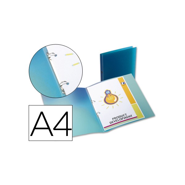 Carpeta liderpapel 2 anillas redondas mini 15 mm 49072 polipropileno din a4 azul. Carpeta liderpapel 2 anillas redondas mini 15 mm 49072 polipropileno din a4 azul.