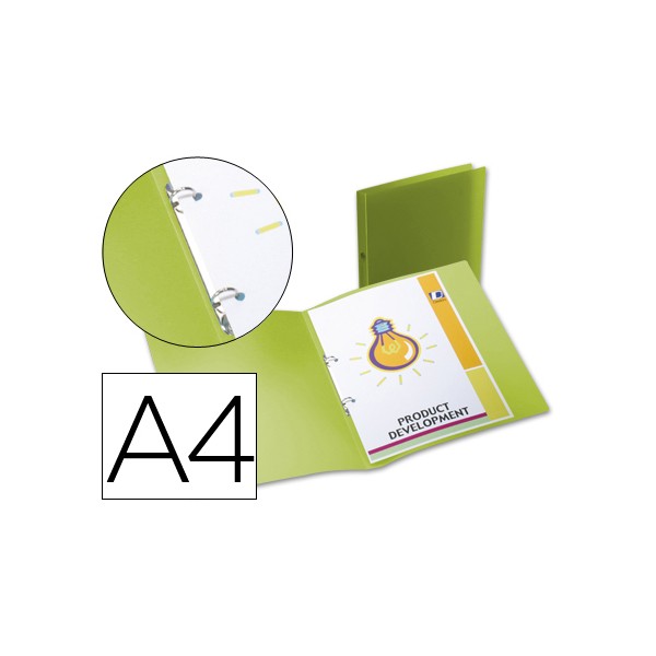 Carpeta liderpapel 2 anillas redondas mini 15 mm 49073 polipropileno din a4 verde. Carpeta liderpapel 2 anillas redondas mini 15 mm 49073 polipropileno din a4 verde.