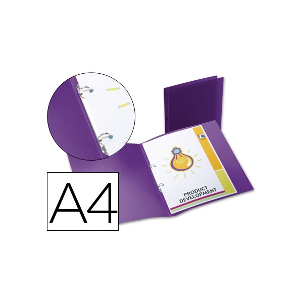 Carpeta liderpapel 2 anillas redondas mini 15 mm 49076 polipropileno din a4 violeta. Carpeta liderpapel 2 anillas redondas mini 15 mm 49076 polipropileno din a4 violeta.