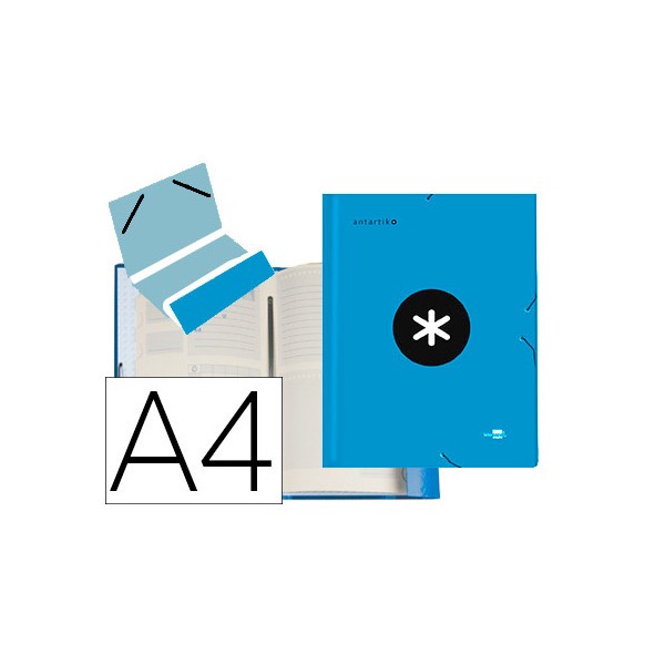 Carpeta liderpapel antartik clasificadora a4 12 departamentos gomas carton forrado color azul. Carpeta liderpapel antartik clasificadora a4 12 departamentos gomas carton forrado color azul.