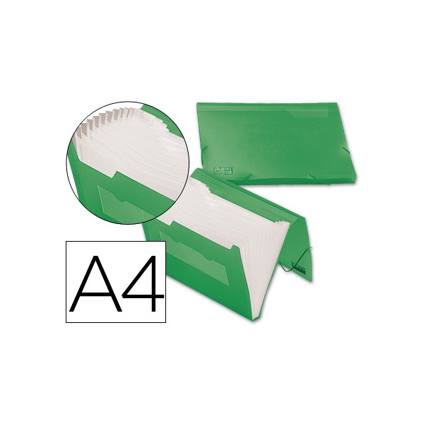 Carpeta liderpapel clasificador fuelle 32183 polipropileno din a4 verde serie frosty 13 departamentos. Carpeta liderpapel clasificador fuelle 32183 polipropileno din a4 verde serie frosty 13 departamentos.