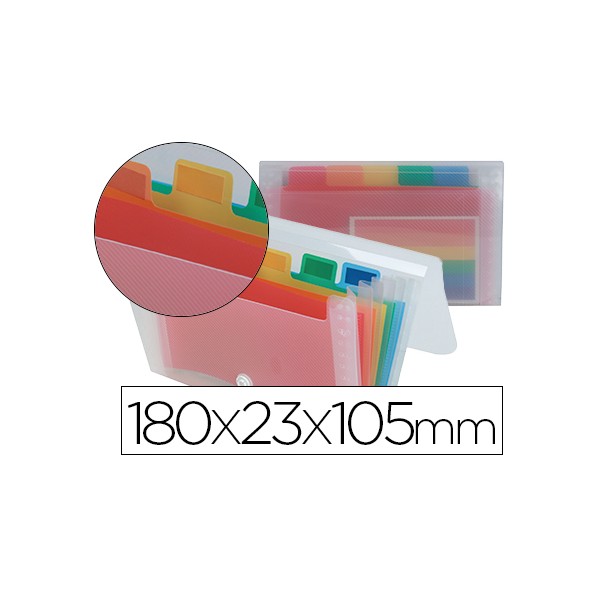 Carpeta liderpapel clasificador fuelle 42464 polipropileno mini spectrafile 6 departamentos. Carpeta liderpapel clasificador fuelle 42464 polipropileno mini spectrafile 6 departamentos.