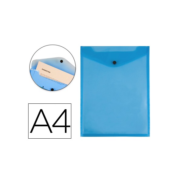Carpeta liderpapel dossier broche polipropileno din a4 formato vertical azul transparente 50 hojas. Carpeta liderpapel dossier broche polipropileno din a4 formato vertical azul transparente 50 hojas.