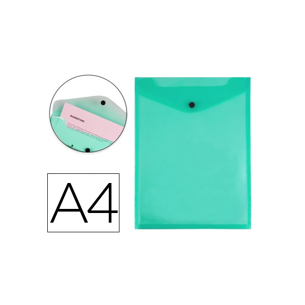Carpeta liderpapel dossier broche polipropileno din a4 formato vertical verde transparente 50 hojas. Carpeta liderpapel dossier broche polipropileno din a4 formato vertical verde transparente 50 hojas.