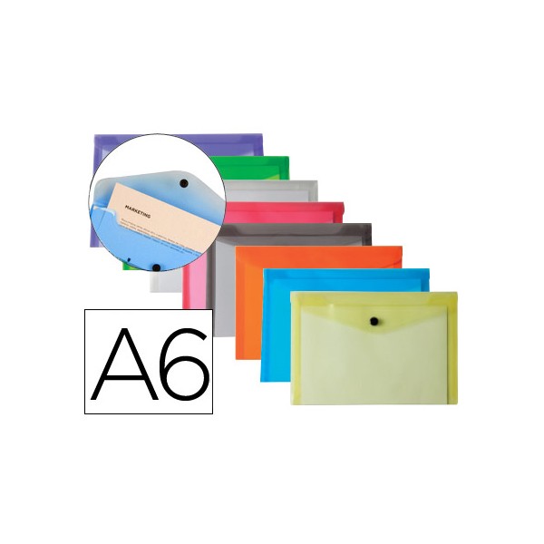 Carpeta liderpapel dossier broche polipropileno din a6 12 colores surtidos. Carpeta liderpapel dossier broche polipropileno din a6 12 colores surtidos.