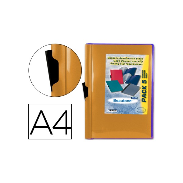 Carpeta liderpapel dossier pinza lateral 35360 30 hojas polipropileno din a4 col.Surt pte. De 5 retractilados -m. Carpeta liderpapel dossier pinza lateral 35360 30 hojas polipropileno din a4 col.Surt pte. De 5 retractilados -m.