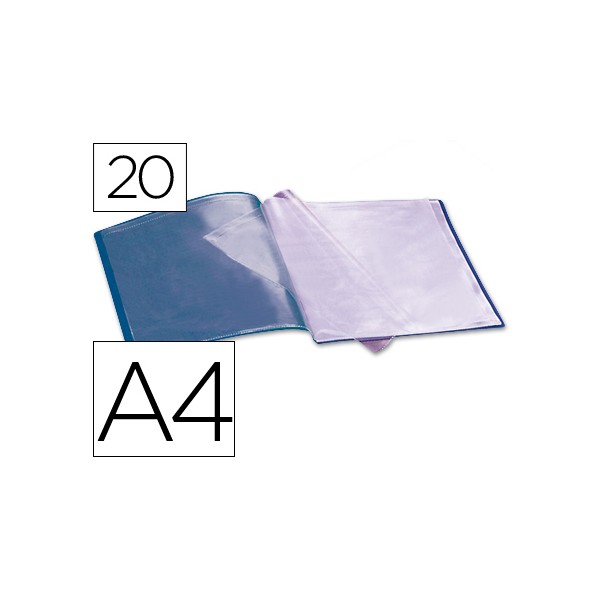 Carpeta liderpapel escaparate 37912 20 fundas polipropileno din a4 azul. Carpeta liderpapel escaparate 37912 20 fundas polipropileno din a4 azul.
