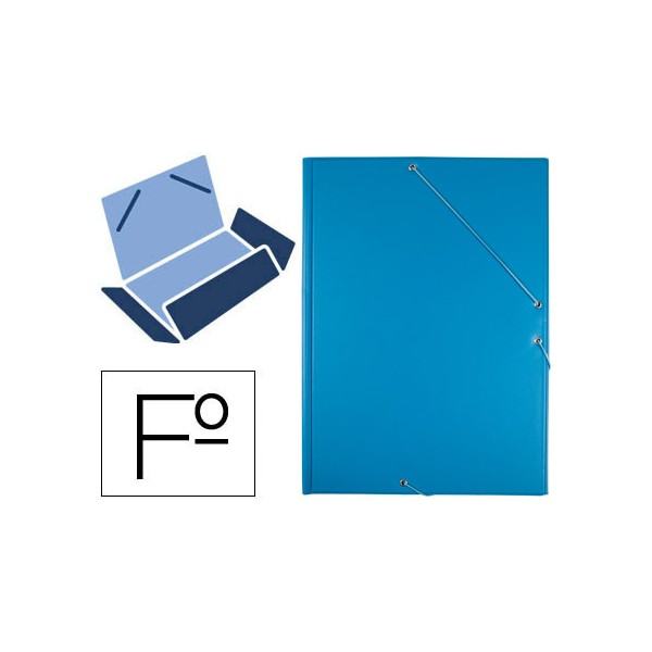 Carpeta liderpapel gomas plastico folio solapa color celeste. Carpeta liderpapel gomas plastico folio solapa color celeste.