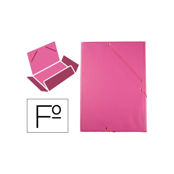 Carpeta liderpapel gomas plastico folio solapa color fucsia. Carpeta liderpapel gomas plastico folio solapa color fucsia.