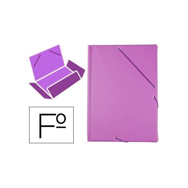 Carpeta liderpapel gomas plastico folio solapa color lila. Carpeta liderpapel gomas plastico folio solapa color lila.