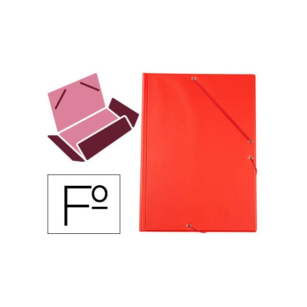 Carpeta liderpapel gomas plastico folio solapa color rojo. Carpeta liderpapel gomas plastico folio solapa color rojo.