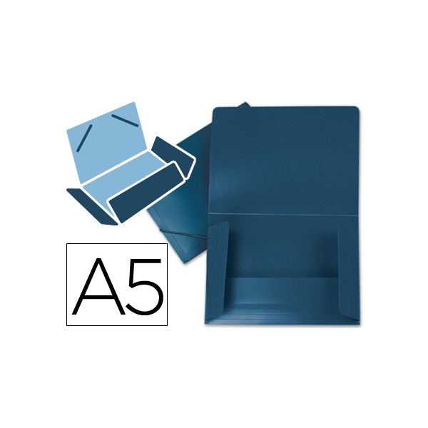 Carpeta liderpapel gomas solapas 34942 polipropileno din a5 azul opaco. Carpeta liderpapel gomas solapas 34942 polipropileno din a5 azul opaco.