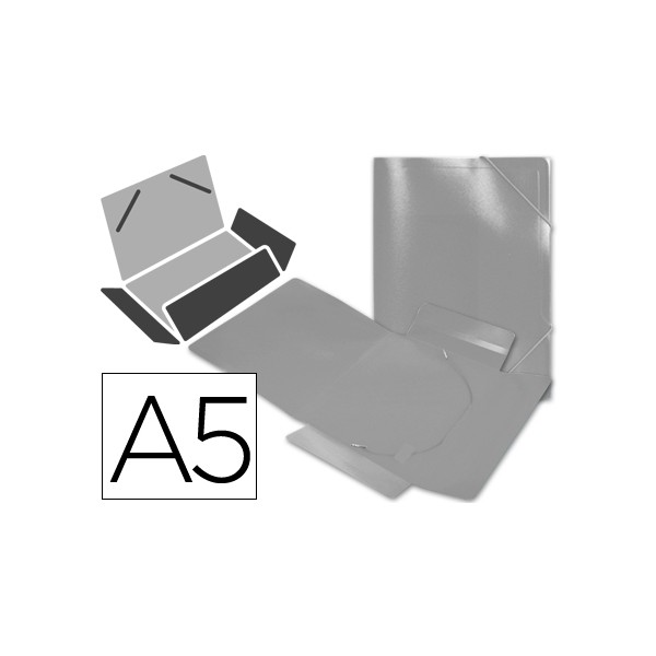Carpeta liderpapel gomas solapas 34974 polipropileno din a5 incolora. Carpeta liderpapel gomas solapas 34974 polipropileno din a5 incolora.