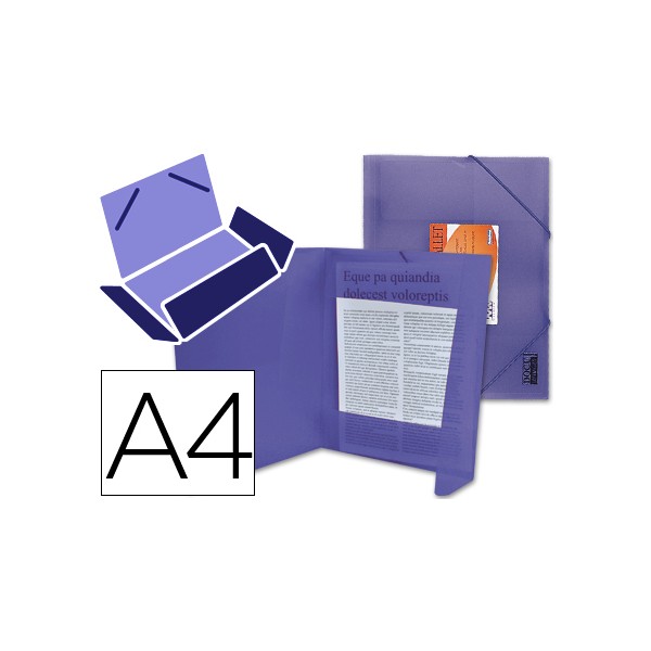 Carpeta liderpapel gomas solapas 34986 polipropileno din a4 violeta serie frosty. Carpeta liderpapel gomas solapas 34986 polipropileno din a4 violeta serie frosty.