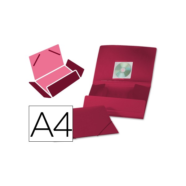 Carpeta liderpapel gomas solapas 38720 polipropileno din a4 roja. Carpeta liderpapel gomas solapas 38720 polipropileno din a4 roja.