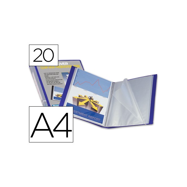 Carpeta liderpapel personaliza 37712 20 fundas canguro polipropileno din a4 azul portada y lomo personalizable. Carpeta liderpapel personaliza 37712 20 fundas canguro polipropileno din a4 azul portada y lomo personalizable.
