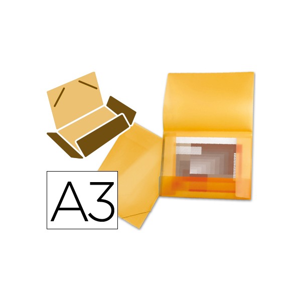 Carpeta liderpapel portadocumentos 44801 solapas polipropileno din a3 naranja serie frosty lomo flexible. Carpeta liderpapel portadocumentos 44801 solapas polipropileno din a3 naranja serie frosty lomo flexible.