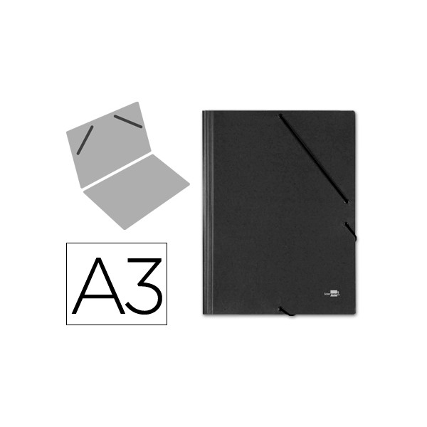 Carpeta planos liderpapel a3 carton gofrado n 12 negro. Carpeta planos liderpapel a3 carton gofrado n 12 negro.