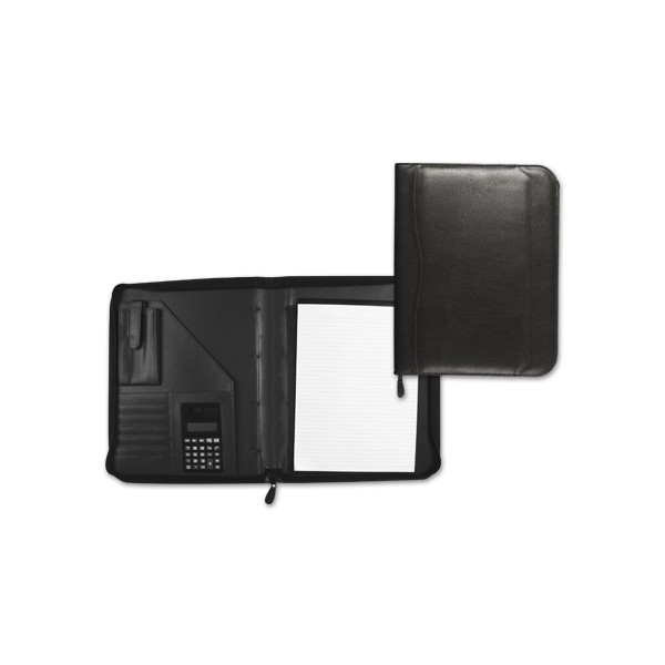 Carpeta portafolios 80-848 negra 260x355 mm cremallera sin anillas calculadora con bolsa para movil. Carpeta portafolios 80-848 negra 260x355 mm cremallera sin anillas calculadora con bolsa para movil.