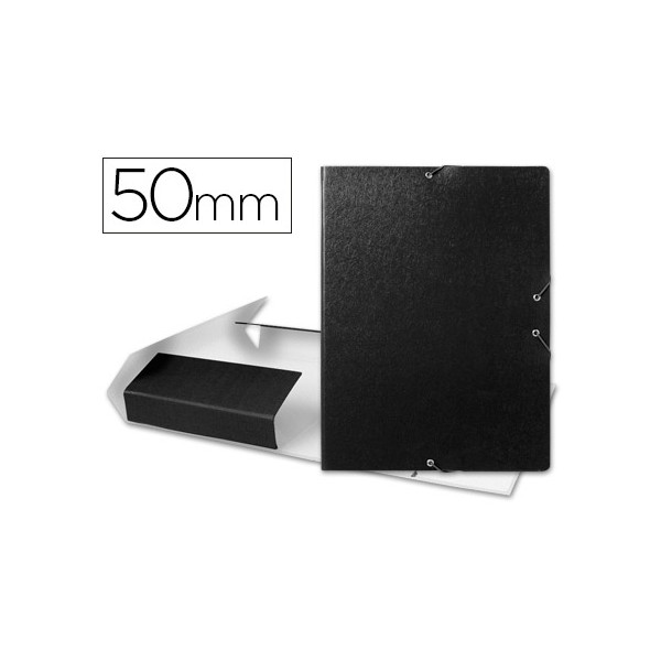 Carpeta proyectos liderpapel folio lomo 50mm carton gofrado negra. Carpeta proyectos liderpapel folio lomo 50mm carton gofrado negra.