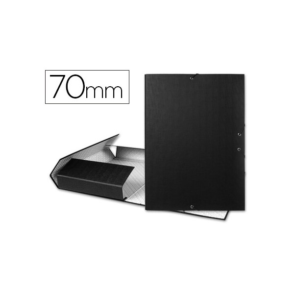 Carpeta proyectos liderpapel folio lomo 70mm carton forrado negra. Carpeta proyectos liderpapel folio lomo 70mm carton forrado negra.