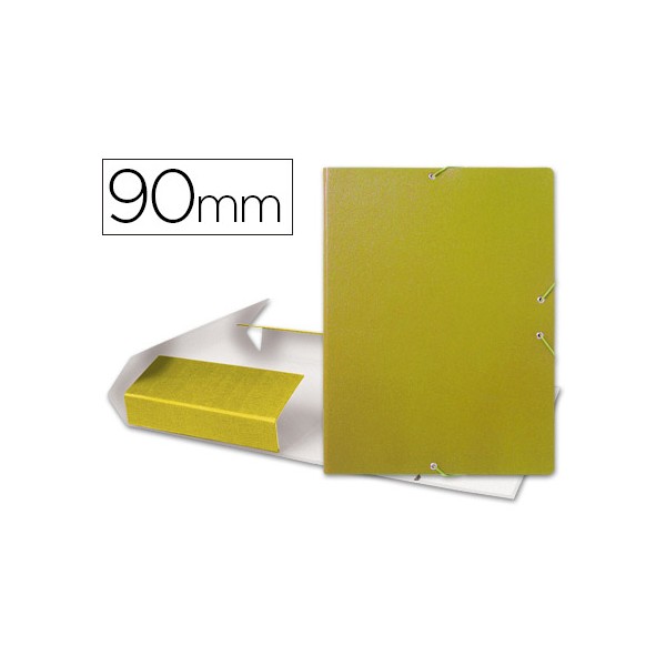 Carpeta proyectos liderpapel folio lomo 90mm carton gofrado amarilla. Carpeta proyectos liderpapel folio lomo 90mm carton gofrado amarilla.