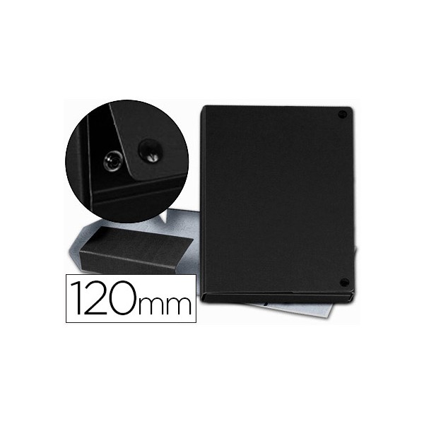 Carpeta proyectos pardo folio lomo 120 mm carton forrado negro con broche. Carpeta proyectos pardo folio lomo 120 mm carton forrado negro con broche.
