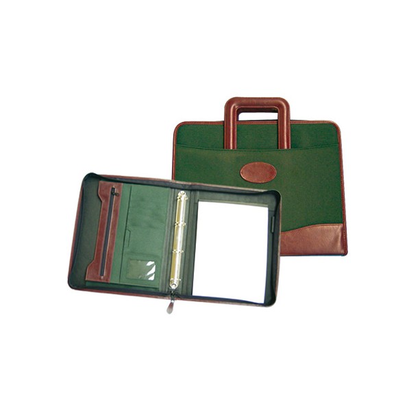 Cartera portadocumentos 35-921 verde/marron 360x285mm con asa4 anillas 40 mm cremallera -con departamentos interiores. Cartera portadocumentos 35-921 verde/marron 360x285mm con asa4 anillas 40 mm cremallera -con departamentos interiores.