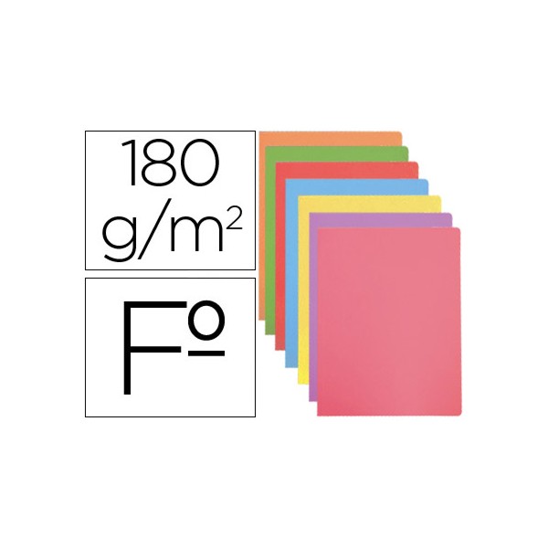Subcarpeta cartulina gio folio colores pasteles surtidos 180 gr/m2 paquete de 50 unidades. Subcarpeta cartulina gio folio colores pasteles surtidos 180 gr/m2 paquete de 50 unidades.