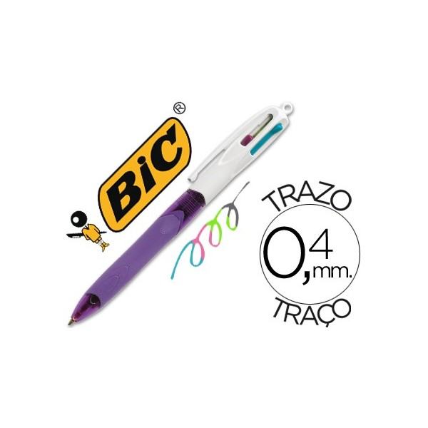 BOLÍGRAFO CUATRO COLORES GRIP FASHION BIC BOLÍGRAFO CUATRO COLORES GRIP FASHION BIC