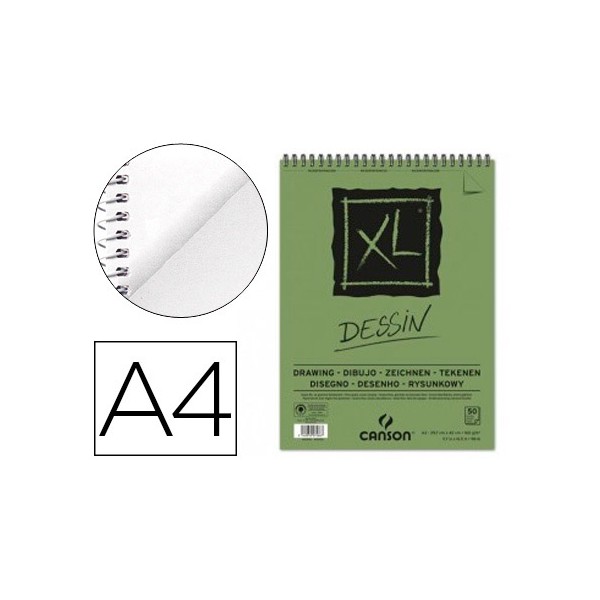 Bloc dibujo canson xl dessin din a4 liso microperforado espiral 21x29,7 cm 50 hojas 160 gr. Bloc dibujo canson xl dessin din a4 liso microperforado espiral 21x29,7 cm 50 hojas 160 gr.