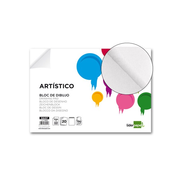 Bloc dibujo liderpapel artistico encolado 230x325mm 20 hojas 130g/m2 sin recuadro. Bloc dibujo liderpapel artistico encolado 230x325mm 20 hojas 130g/m2 sin recuadro.
