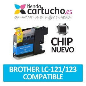 Cartucho Cyan Brother LC-121/123 compatible PARA LA IMPRESORA Cartouches d'encre Brother DCP-J132W