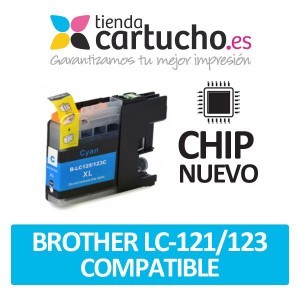 Cartucho Cyan Brother LC-121/123 compatible PARA LA IMPRESORA Cartouches d'encre Brother DCP-J552DW