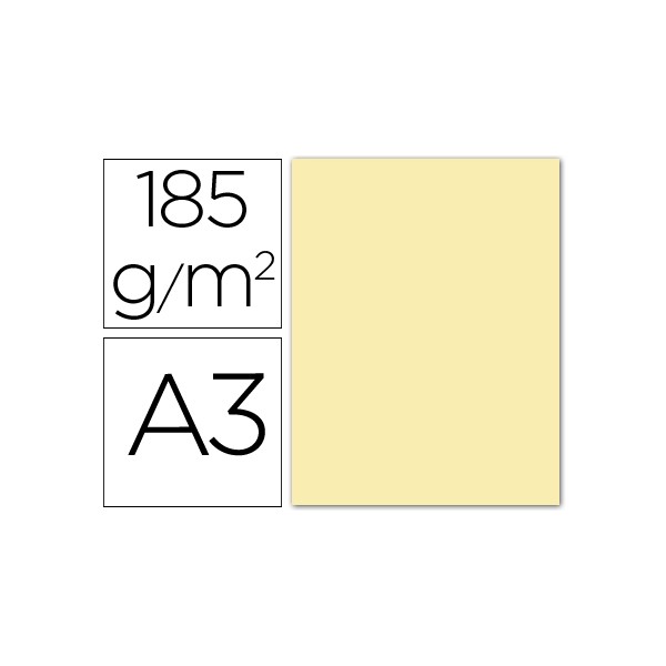Cartulina guarro din a3 crema 185 gr paquete 50 h. Cartulina guarro din a3 crema 185 gr paquete 50 h.