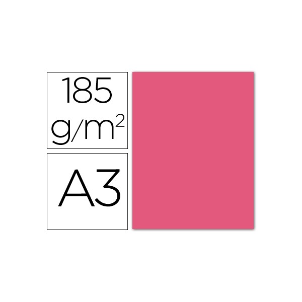 Cartulina guarro din a3 fucsia fluorescente 185 gr paquete 50 h. Cartulina guarro din a3 fucsia fluorescente 185 gr paquete 50 h.