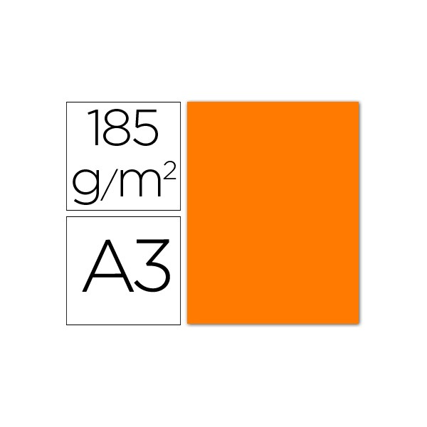 Cartulina guarro din a3 naranja fluorescente 185 gr paquete 50 h. Cartulina guarro din a3 naranja fluorescente 185 gr paquete 50 h.