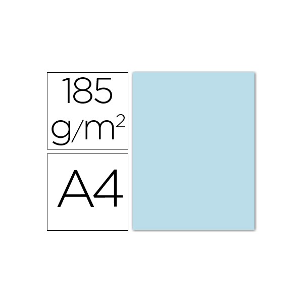 Cartulina guarro din a4 azul cielo 185 gr paquete 50 h. Cartulina guarro din a4 azul cielo 185 gr paquete 50 h.