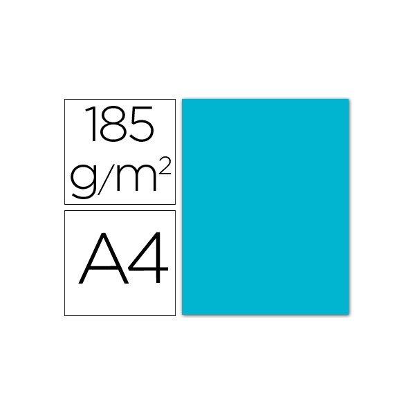 Cartulina guarro din a4 azul turquesa 185 gr paquete 50 h. Cartulina guarro din a4 azul turquesa 185 gr paquete 50 h.
