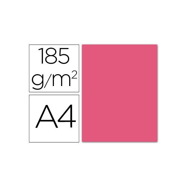 Cartulina guarro din a4 fucsia 185 gr paquete 50 h. Cartulina guarro din a4 fucsia 185 gr paquete 50 h.