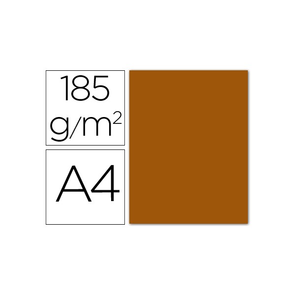 Cartulina guarro din a4 marron chocolate 185 gr paquete 50 h. Cartulina guarro din a4 marron chocolate 185 gr paquete 50 h.