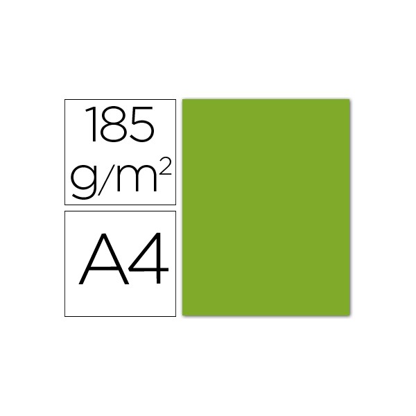 Cartulina guarro din a4 verde manzana 185 gr paquete 50 h. Cartulina guarro din a4 verde manzana 185 gr paquete 50 h.