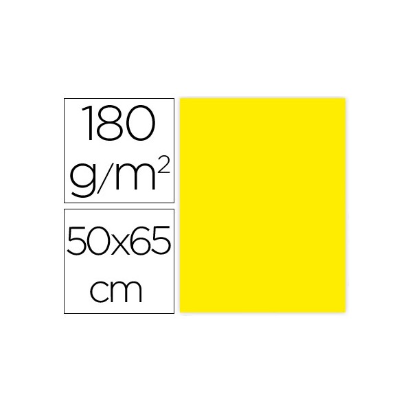 Cartulina liderpapel 50x65 cm 180g/m2 amarillo limon paquete de 25. Cartulina liderpapel 50x65 cm 180g/m2 amarillo limon paquete de 25.